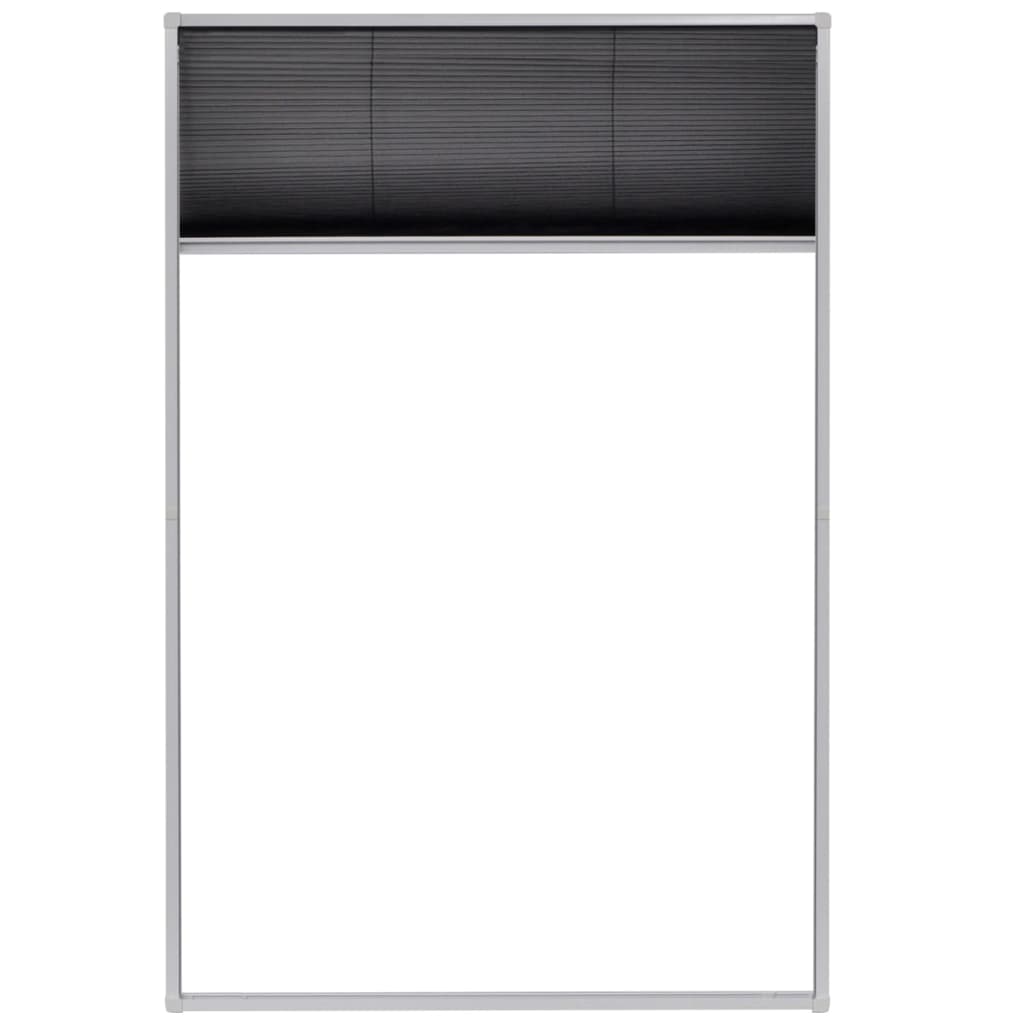 vidaXL Moustiquaire plissée pour fenêtre Aluminium 80 x 120 cm