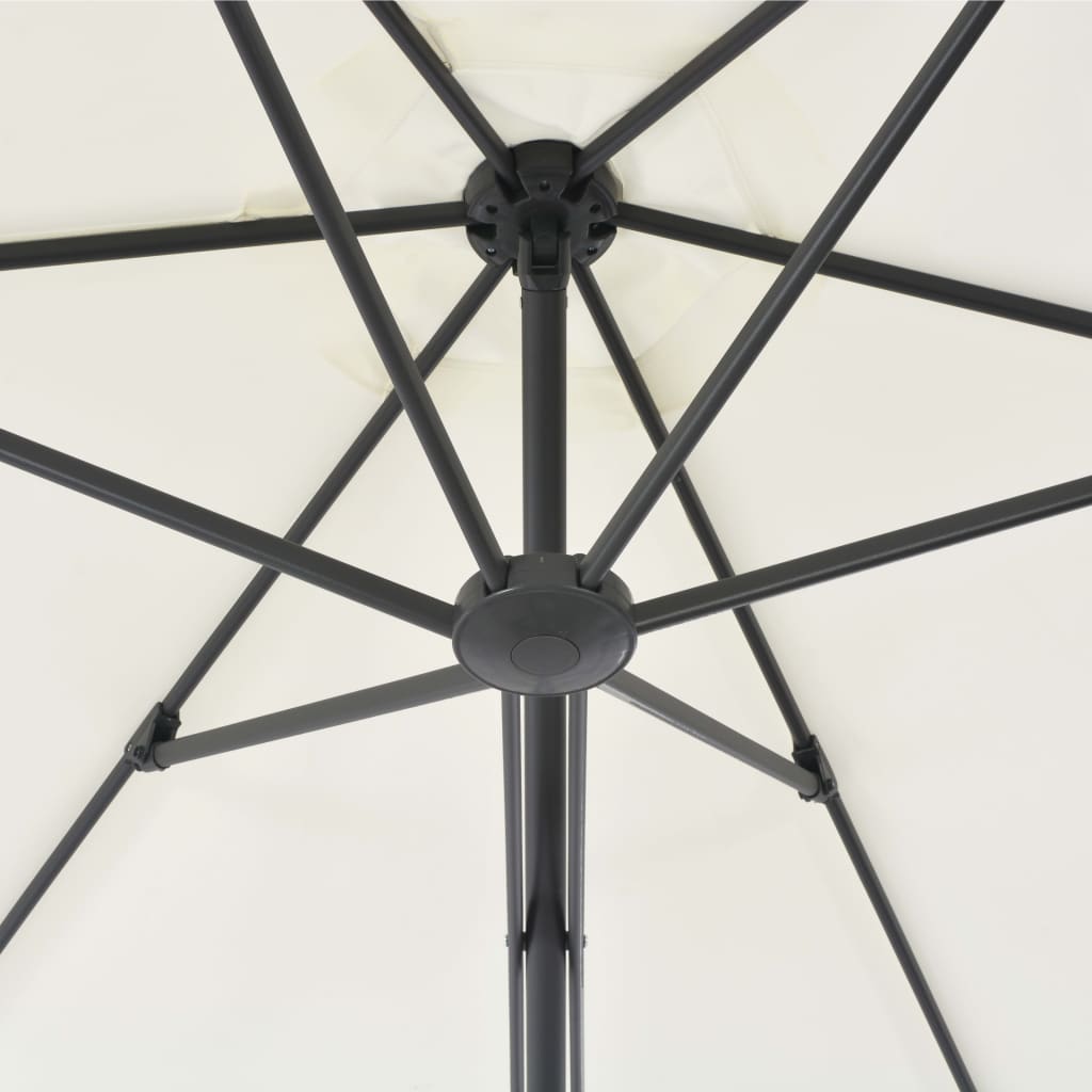 vidaXL Parasol d'extérieur avec poteau en acier 300 cm Sable