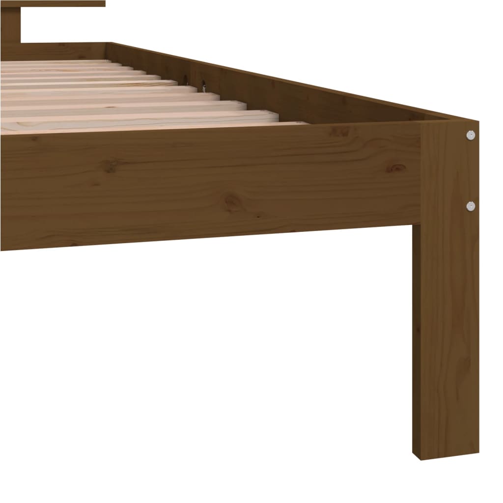 vidaXL Cadre de lit sans matelas marron miel pin massif 100x200 cm