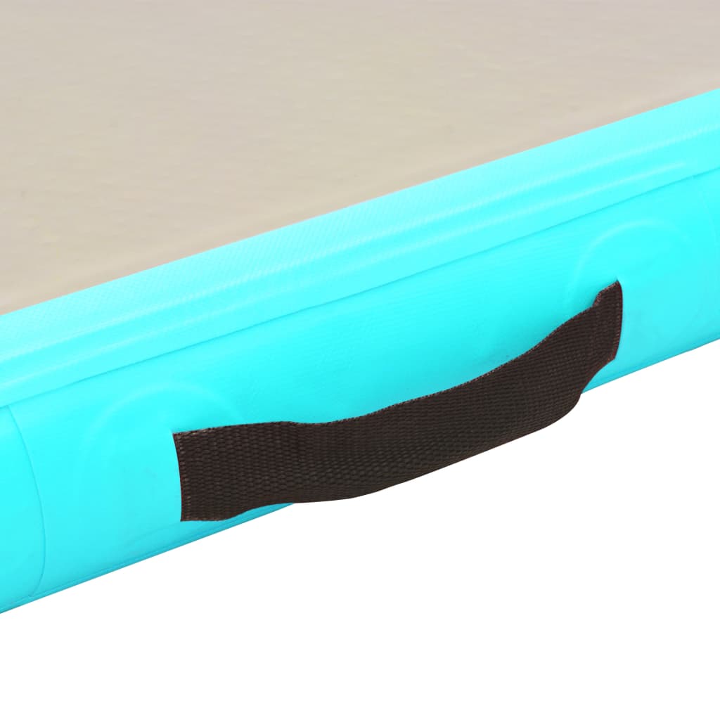 vidaXL Tapis gonflable de gymnastique avec pompe 700x100x10cm PVC Vert