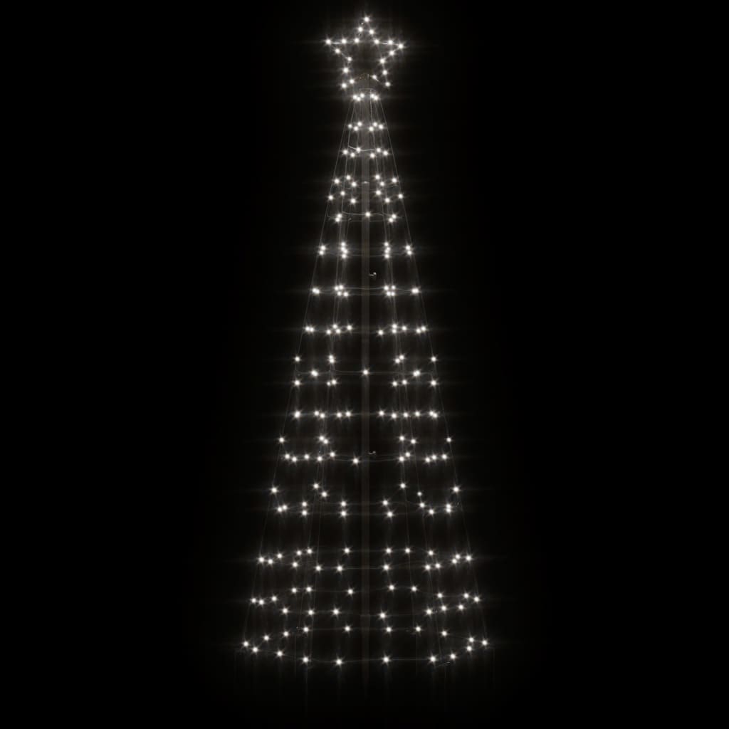 vidaXL Arbre de Noël lumineux avec piquets 220 LED blanc froid 180 cm