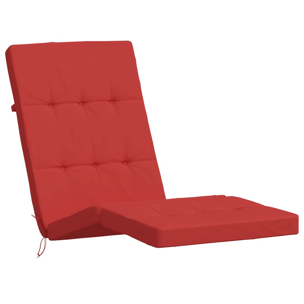vidaXL Coussins de chaise longue lot de 2 rouge tissu oxford