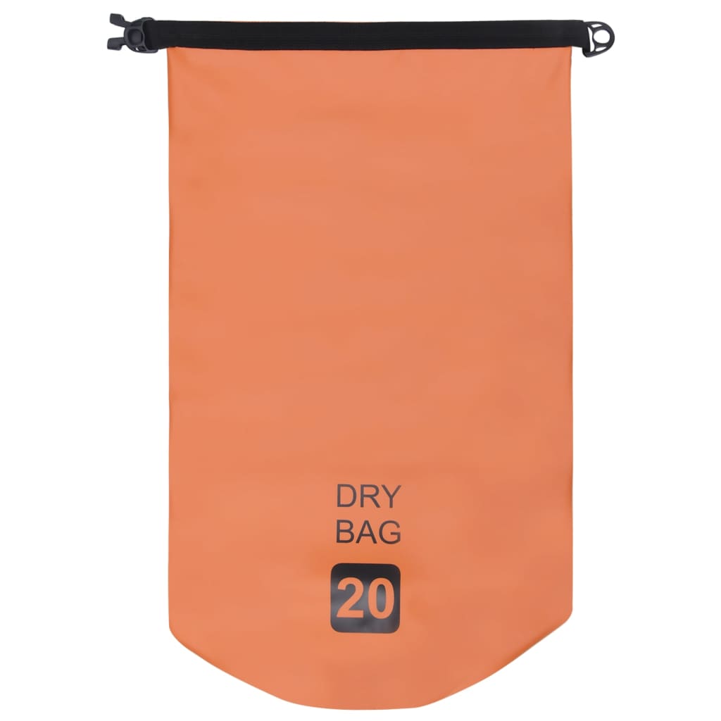 vidaXL Sac sec Orange 20 L PVC