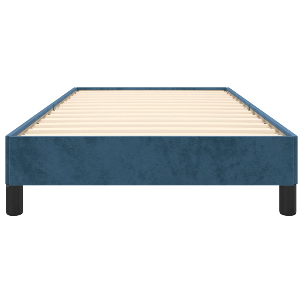 vidaXL Cadre de lit sans matelas bleu foncé 100x200 cm velours