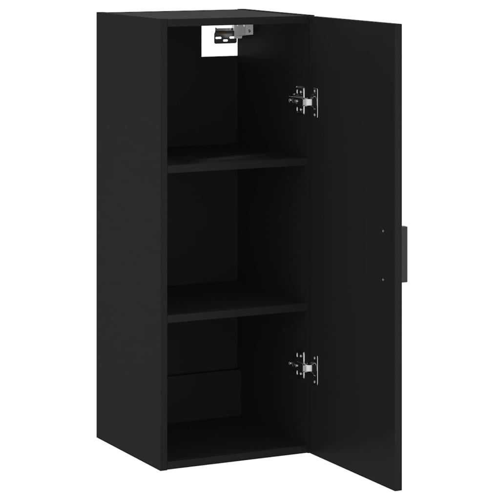 vidaXL Armoire murale noir 34,5x34x90 cm