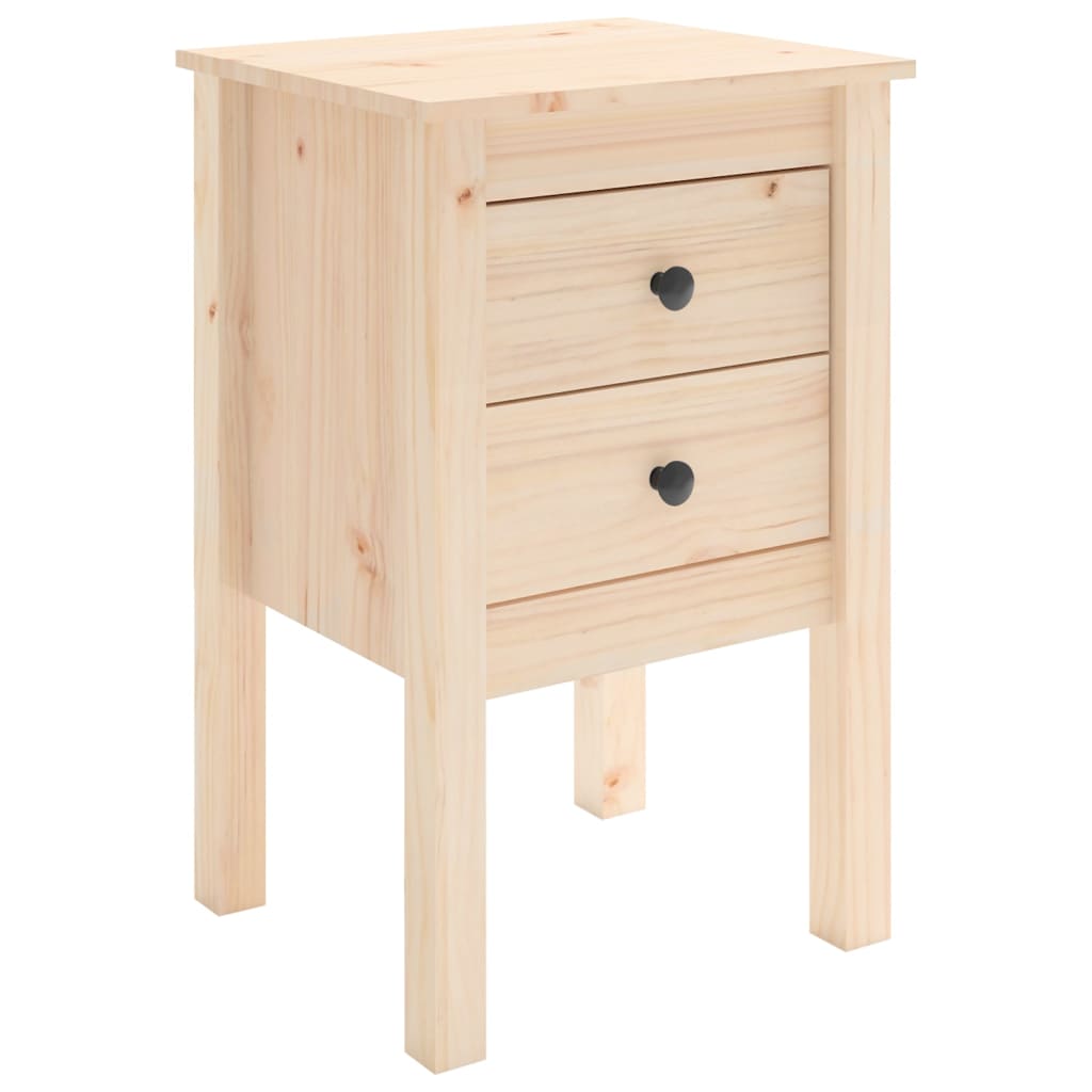 vidaXL Tables de chevet 2 pcs 40x35x61,5 cm Bois de pin massif