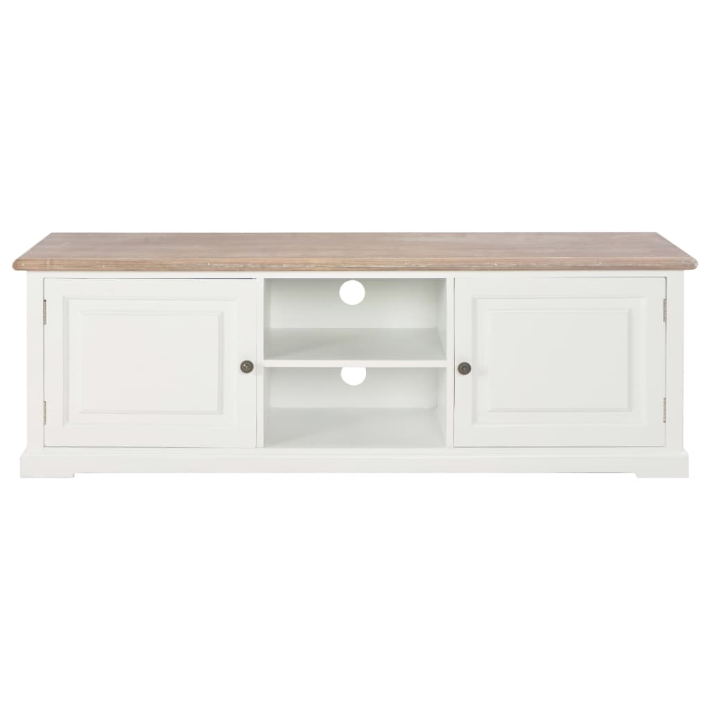 vidaXL Meuble TV blanc 110x30x40 cm bois d'ingénierie