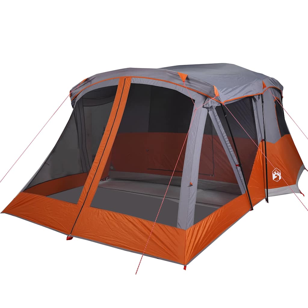 vidaXL Tente de camping avec porche 4 personnes orange imperméable