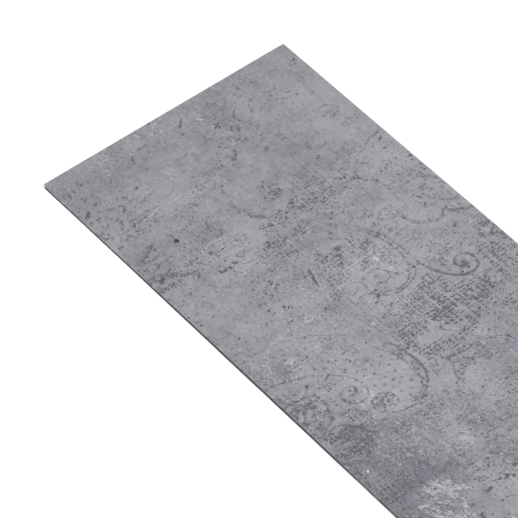 vidaXL Planches de plancher PVC non auto-adhésif 5,26m²2mm Gris ciment