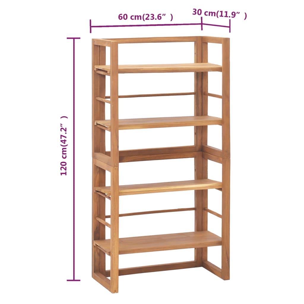 vidaXL Unité d'étagères 60x30x120 cm Bois de teck solide