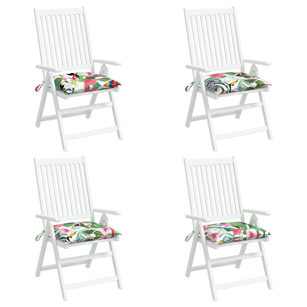 vidaXL Coussins de chaise lot de 4 multicolore 50x50x7 cm tissu oxford
