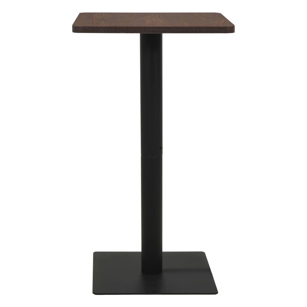 vidaXL Table de bistro Cendre foncé 50x50x107 cm
