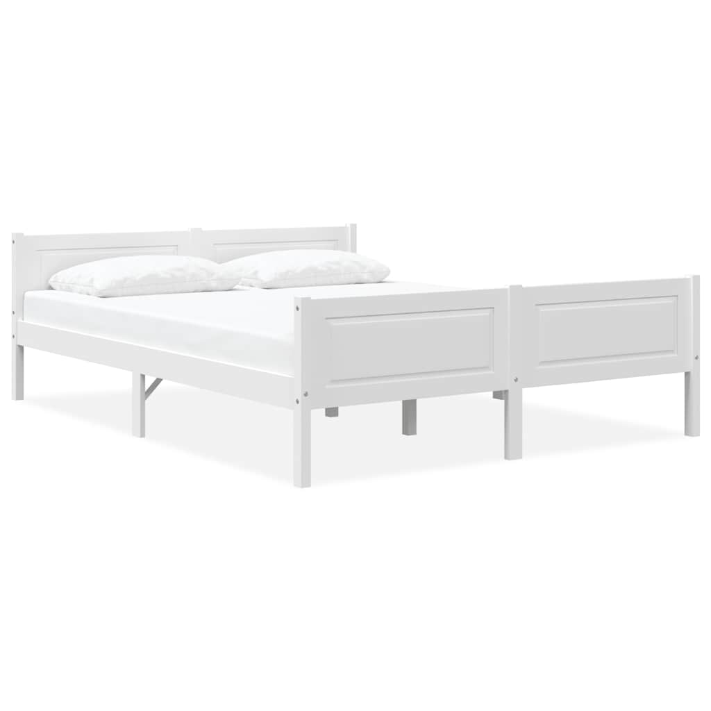 vidaXL Cadre de lit sans matelas bois massif de pin blanc 160x200 cm