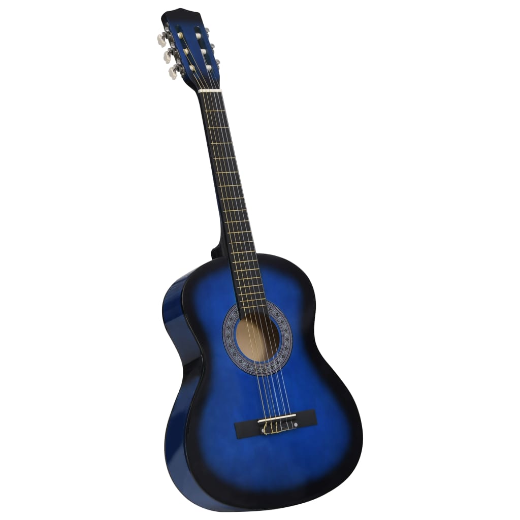 vidaXL Guitare classique de débutants et enfants Bleu 3/4 36"