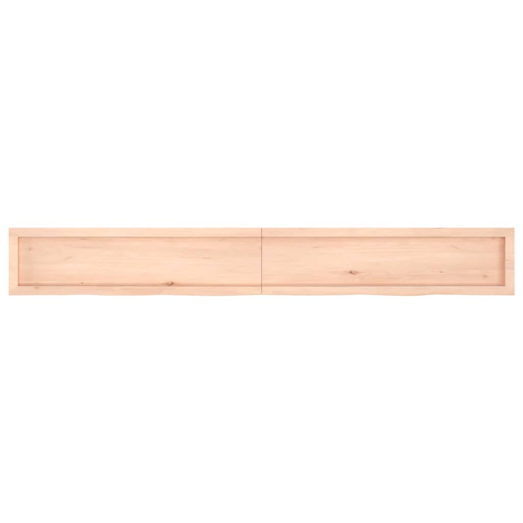 vidaXL Comptoir de salle de bain 220x30x(2-6)cm bois massif non traité