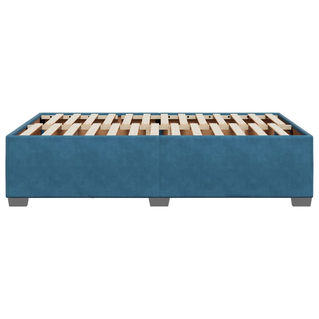 vidaXL Cadre de lit sans matelas bleu 120x190 cm velours