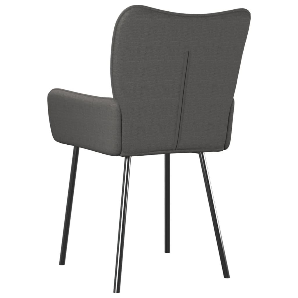 vidaXL Chaises à manger lot de 2 gris foncé tissu