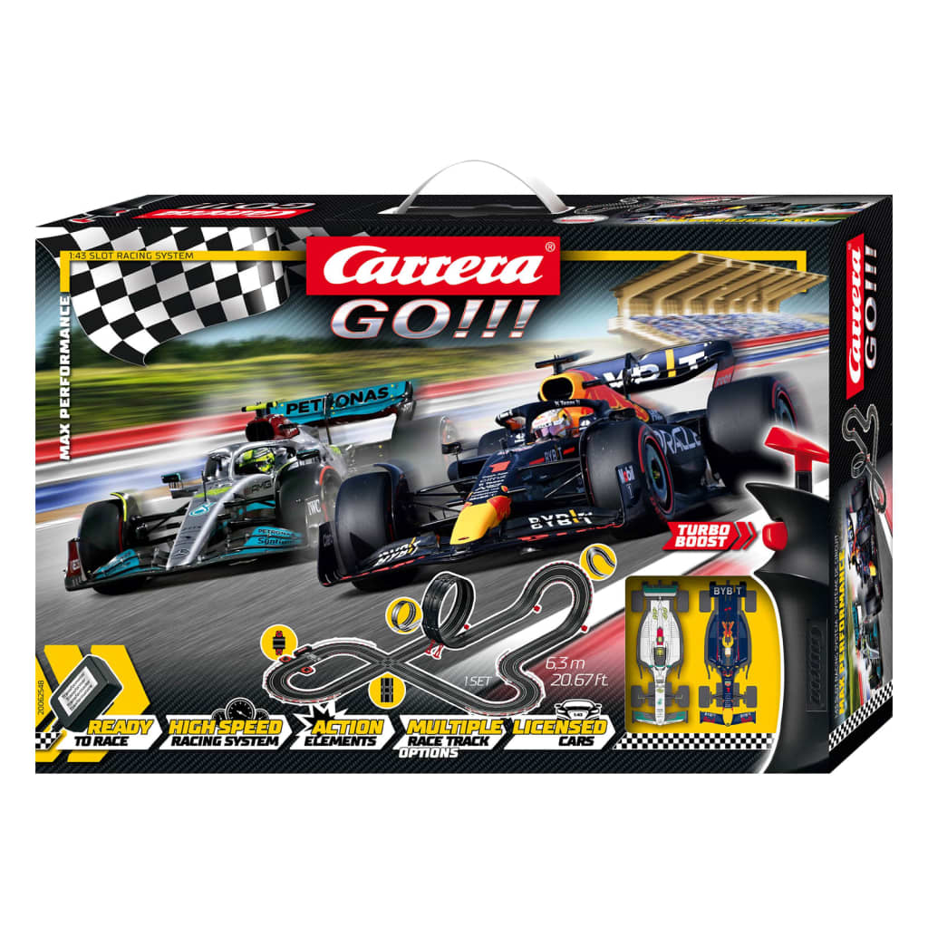 Carrera Go!!! Set de piste/de voiture de course Max Performance 6,3 m