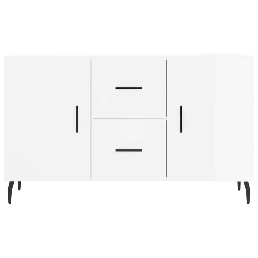 vidaXL Buffet blanc brillant 100x36x60 cm bois d'ingénierie