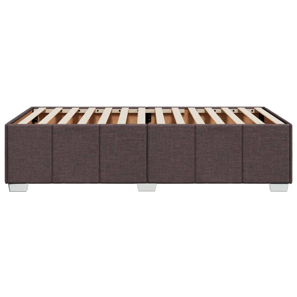 vidaXL Cadre de lit sans matelas marron foncé 100x200 cm tissu