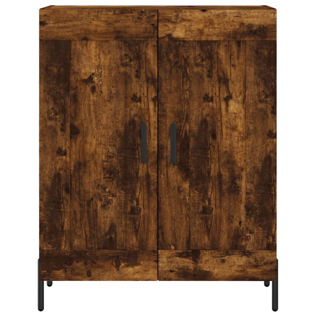 vidaXL Buffet haut Chêne fumé 69,5x34x180 cm Bois d'ingénierie