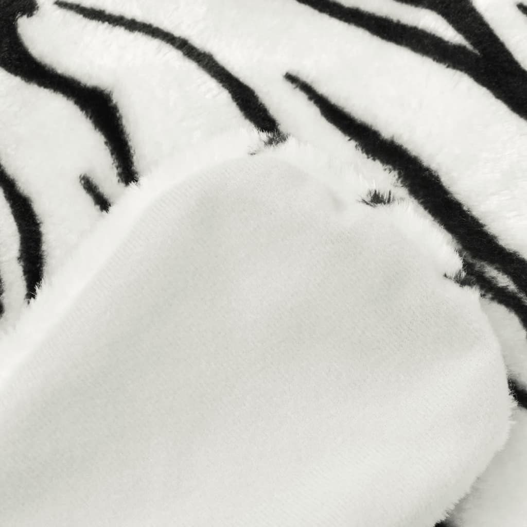 vidaXL Tapis en peluche en forme de tigre 144 cm Blanc