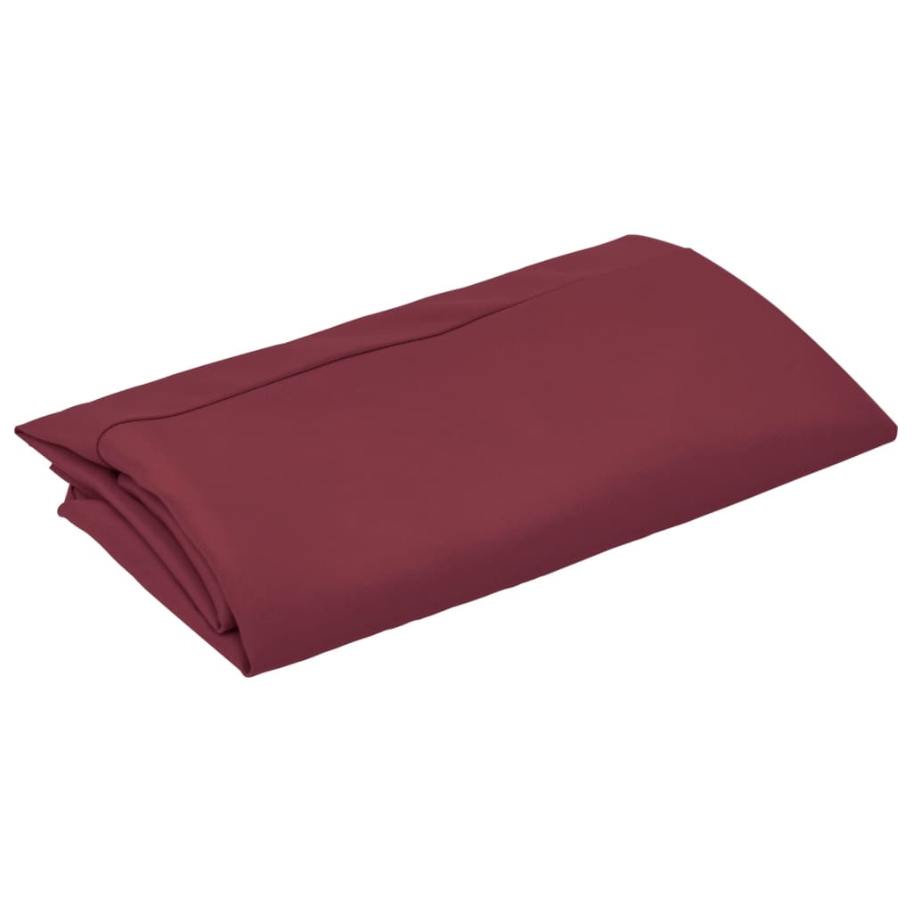 vidaXL Tissu de remplacement pour parasol déporté Rouge bordeaux 350cm