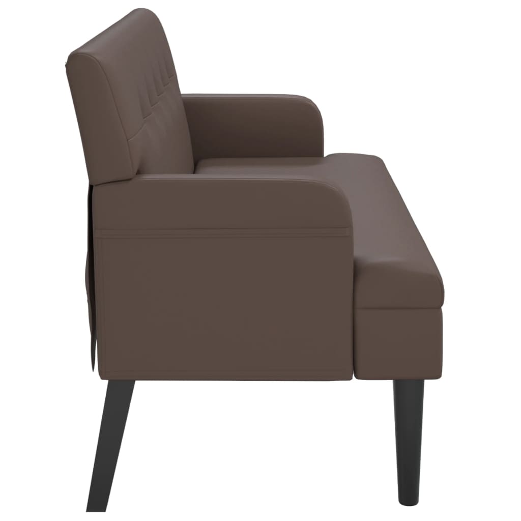 vidaXL Banc avec dossier marron 112x65,5x75 cm similicuir