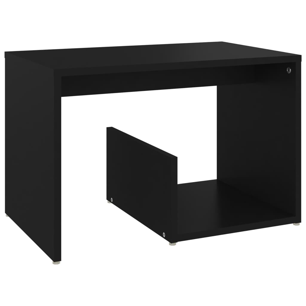 vidaXL Table d'appoint noir 59x36x38 cm bois d'ingénierie