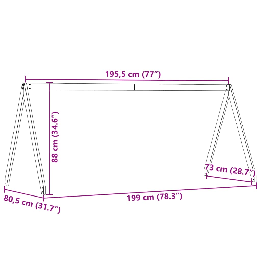 vidaXL Toit de lit pour enfants blanc 199x80,5x88cm bois de pin massif