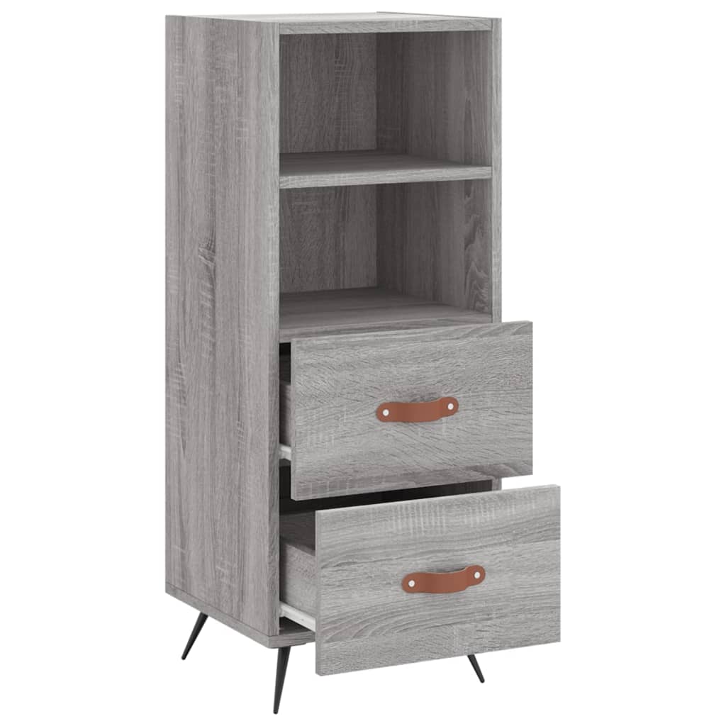 vidaXL Buffet Sonoma gris 34,5x34x90 cm Bois d'ingénierie