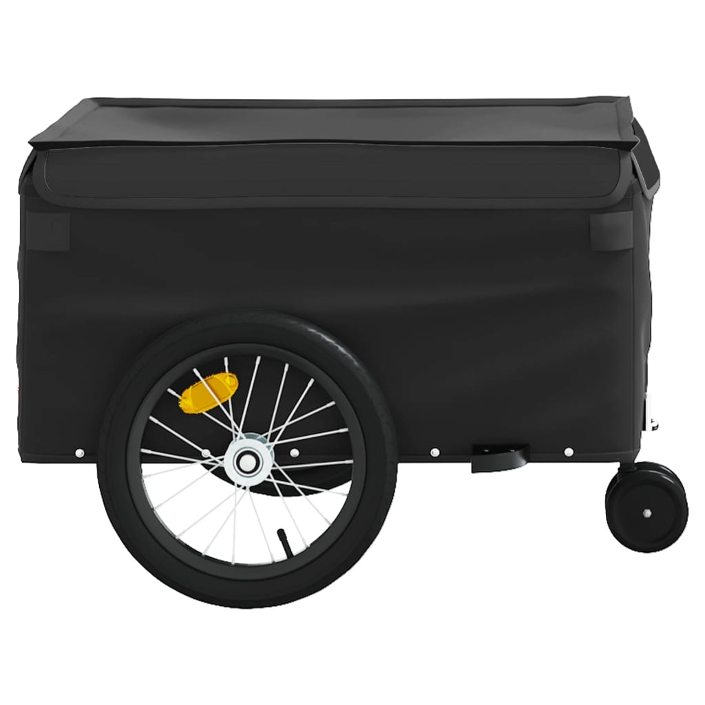 vidaXL Remorque de vélo noir 45 kg fer