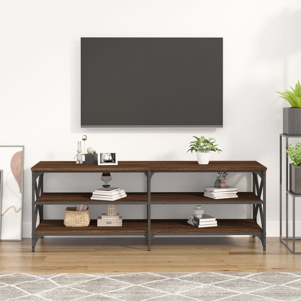 vidaXL Meuble TV chêne marron 140x40x50 cm bois d'ingénierie