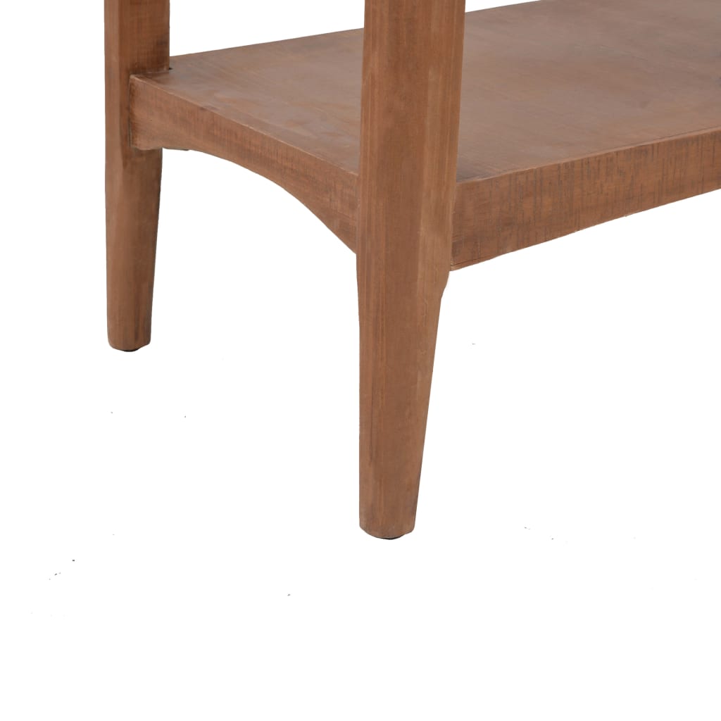 vidaXL Table console bois de sapin massif 126 x 40 x 77,5 cm Marron