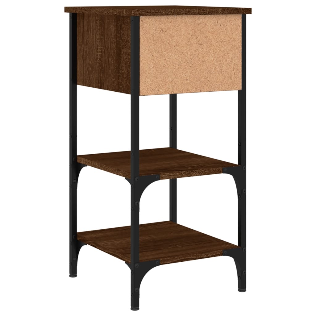 vidaXL Tables de chevet 2 pcs chêne marron 34x36x70 cm bois ingénierie