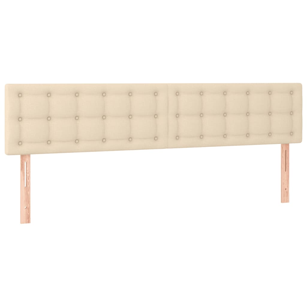 vidaXL Sommier à lattes de lit avec matelas crème 120x190 cm tissu