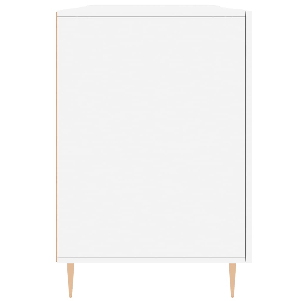 vidaXL Bureau blanc 140x50x75 cm bois d'ingénierie