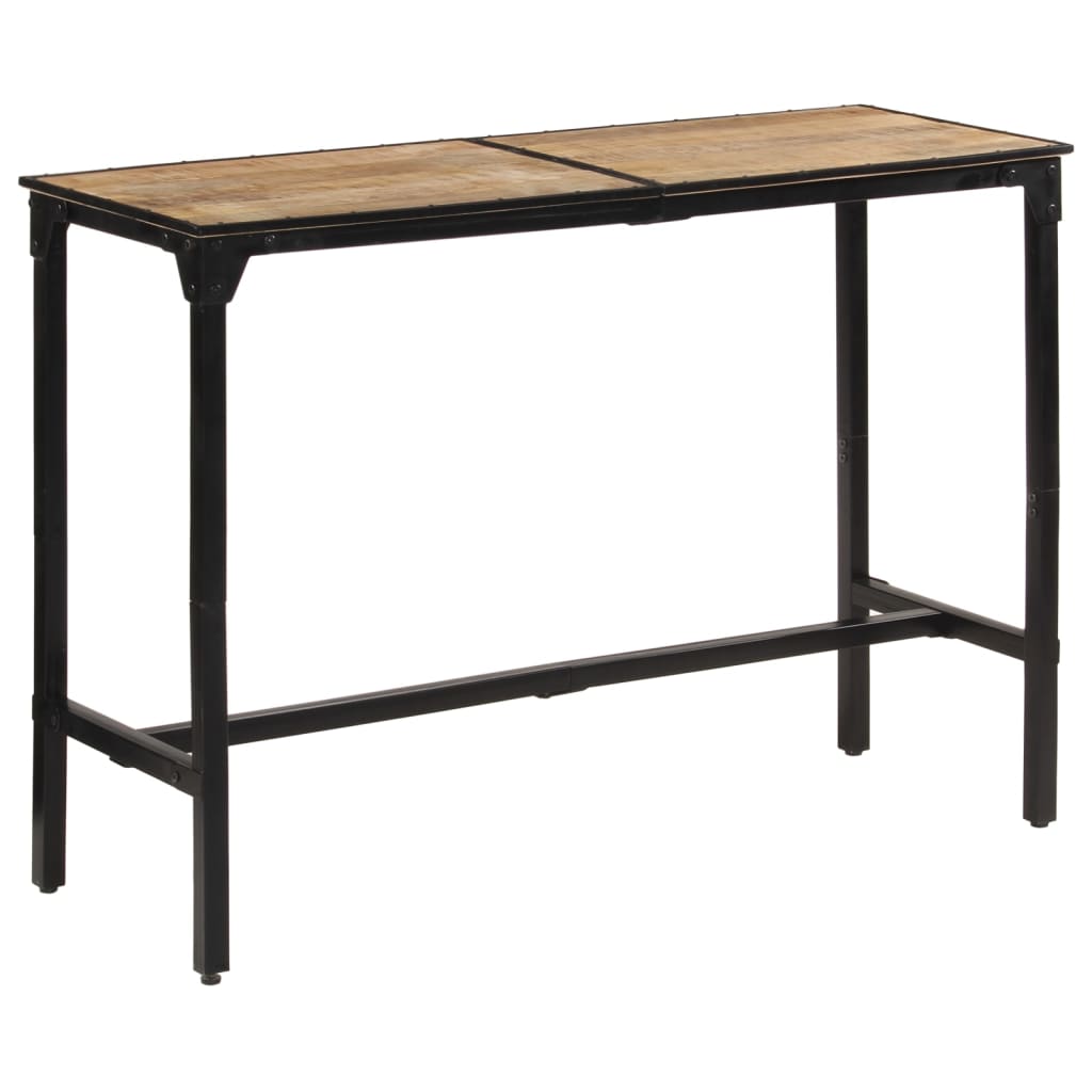 vidaXL Table de bar 150x55x107 cm bois de manguier massif brut