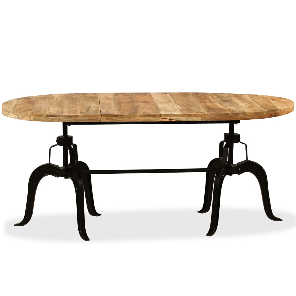 vidaXL Table à manger Bois de manguier massif et acier 180 cm