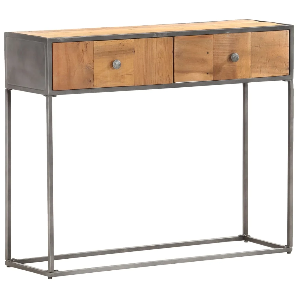 vidaXL Table console 90x30x75 cm Bois de récupération massif