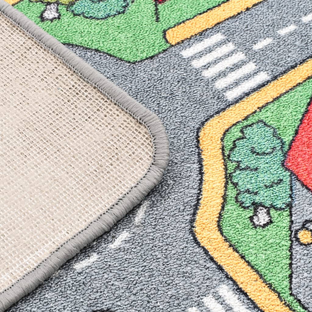 vidaXL Tapis de jeu Poil à boucle 170 x 290 cm Motif de route de ville