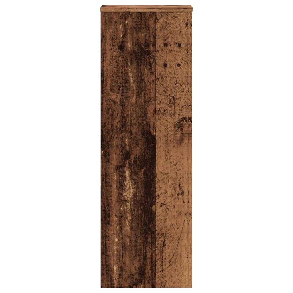 vidaXL Support pour plantes vieux bois 33x33x100 cm bois d'ingénierie