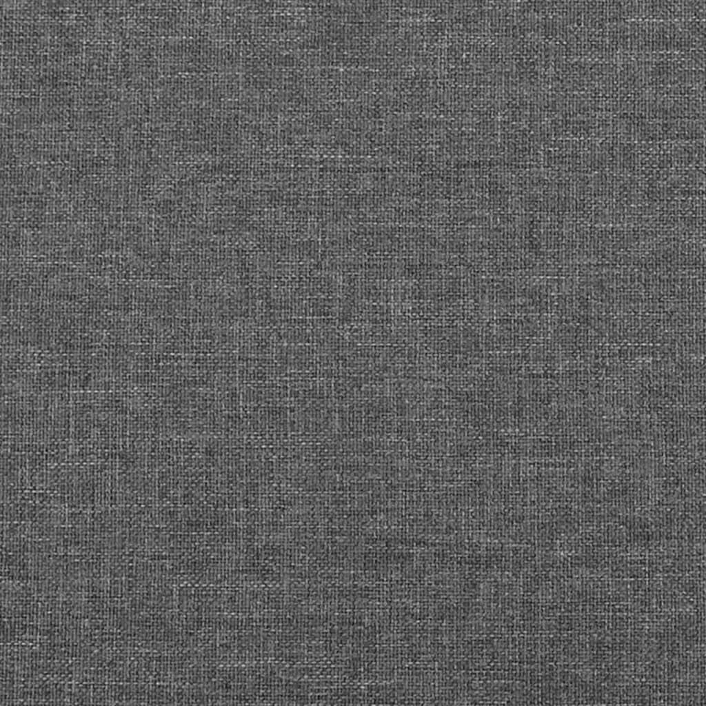 vidaXL Tête de lit avec oreilles Gris foncé 93x16x118/128 cm Tissu