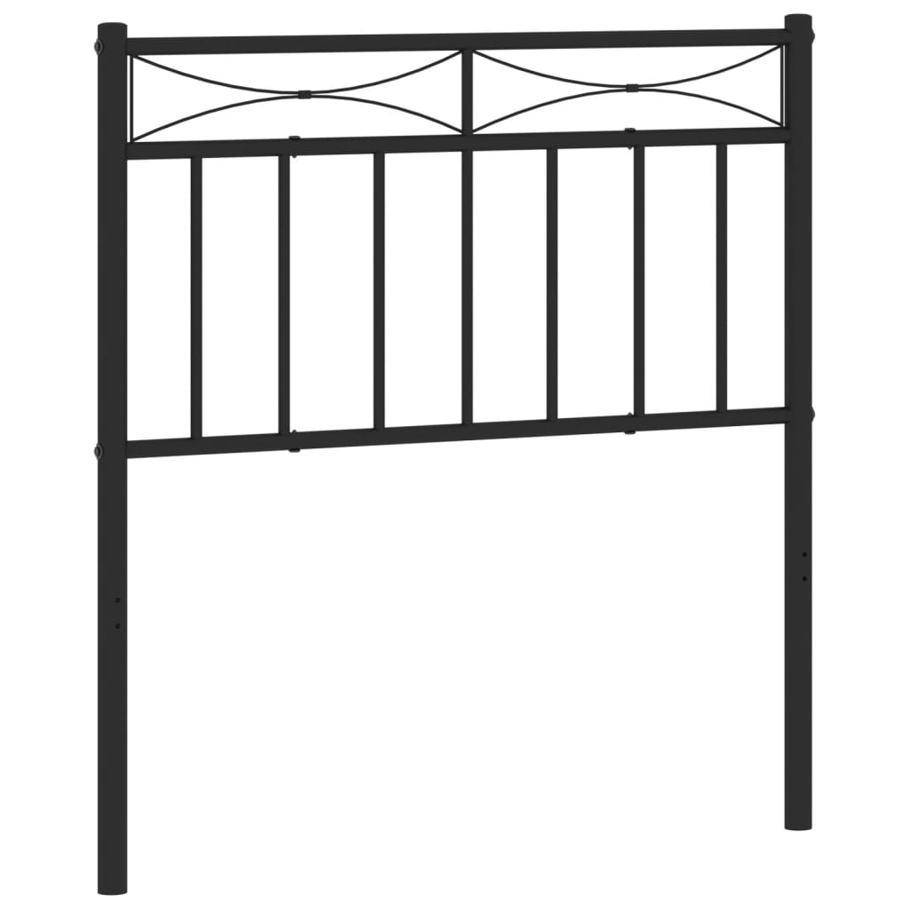 vidaXL Tête de lit métal noir 80 cm