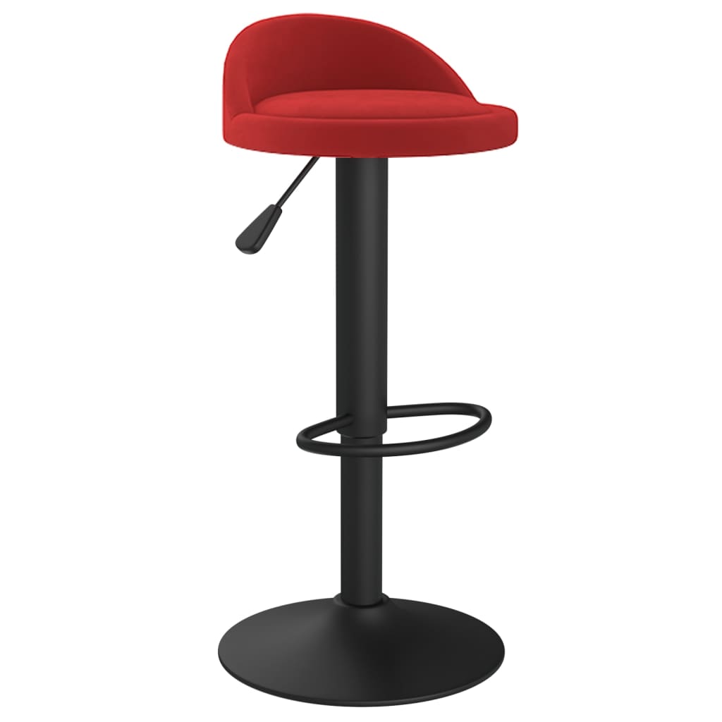 vidaXL Tabourets de bar lot de 2 rouge bordeaux velours