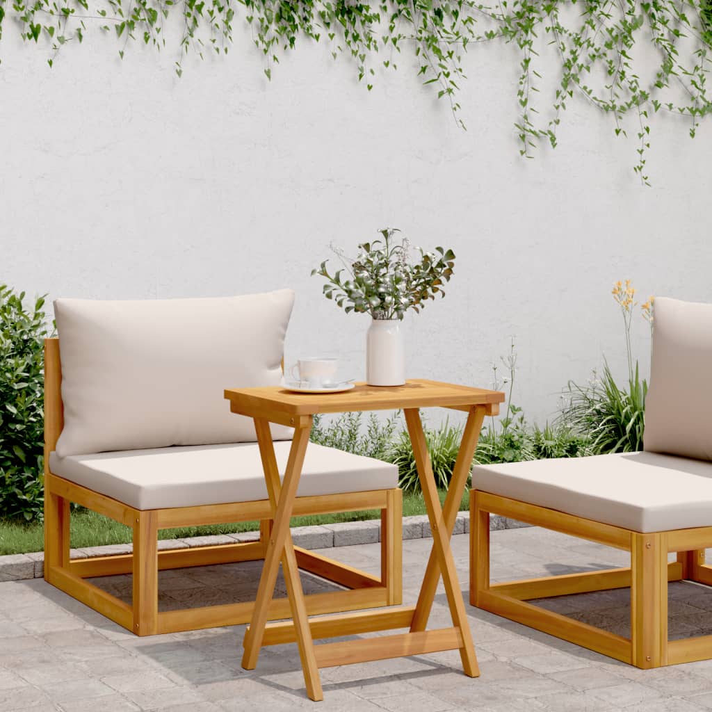 vidaXL Table pliable de jardin 50x36x60 cm bois d'acacia solide