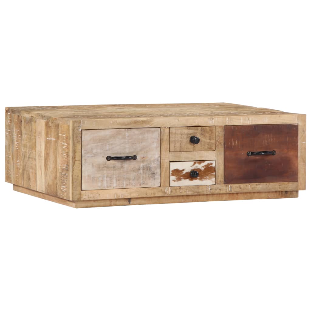 vidaXL Table basse 90x60x30 cm Bois de manguier massif