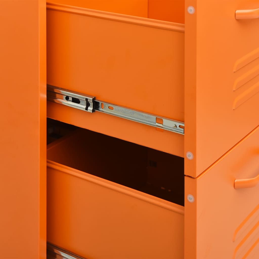 vidaXL Armoire à tiroirs Orange 80x35x101,5 cm Acier