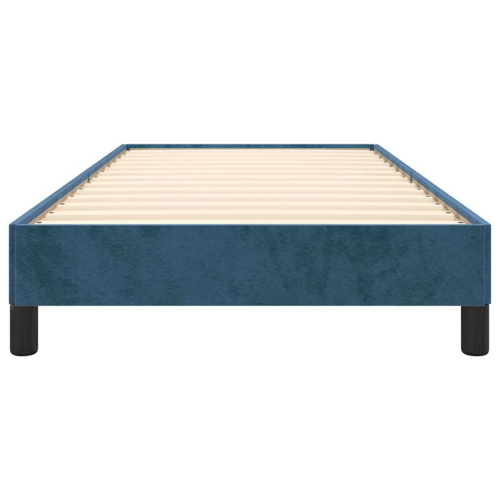 vidaXL Cadre de lit sans matelas bleu foncé 90x200 cm velours