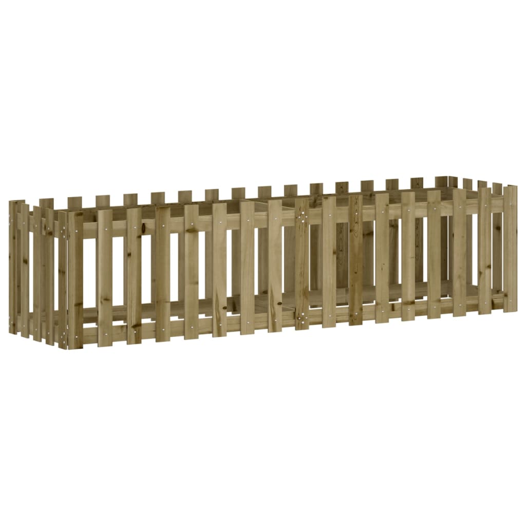 vidaXL Lit surélevé de jardin design de clôture bois de pin imprégné